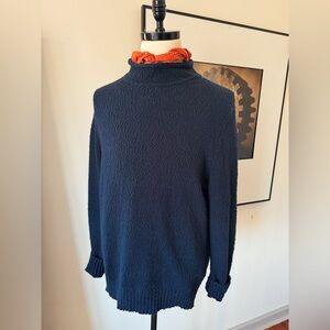 Todd Snyder Navy Textured Turtleneck Sweater